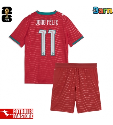 Portugal Joao Felix #11 Hemmatröja Barn VM 2026 Kortärmad (+ Korta byxor)